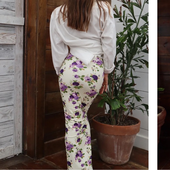 Heavy Manners Purple Flowers 💐 Tulip Skirt in Large - Picture 10 of 16